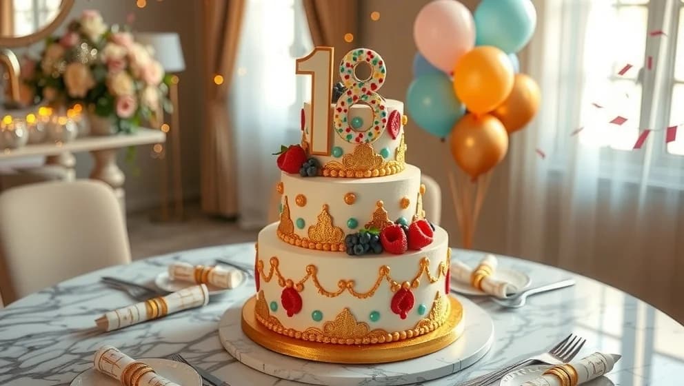 Perfekt 18 års tårta för varje fest