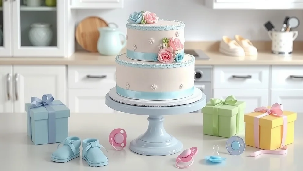 Babyshower tårta från ICA Maxi som imponerar