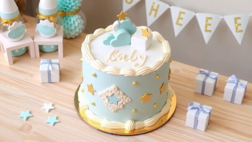 Babyshower tårta pojke som imponerar på alla