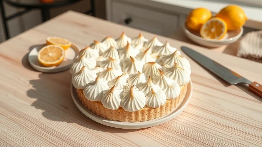 Citron maräng tårta som imponerar på gäster