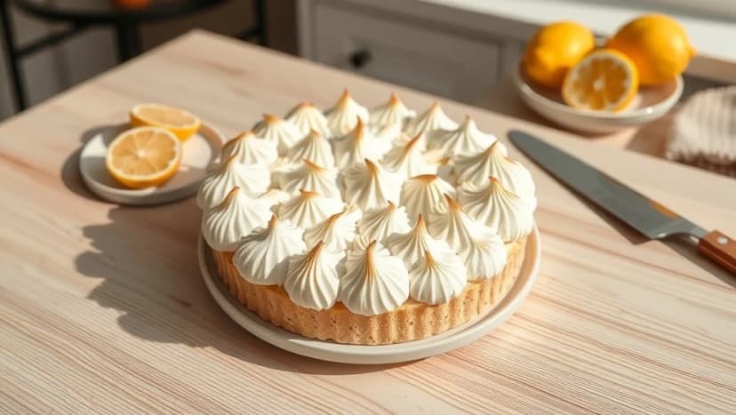 Citron maräng tårta som imponerar på gäster