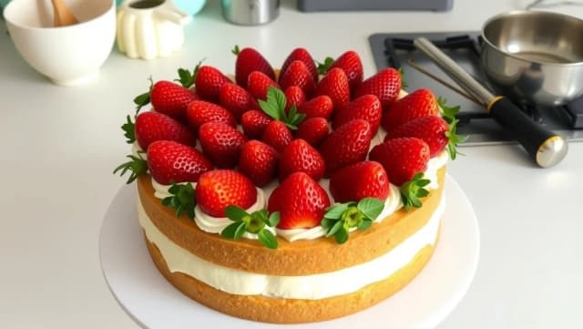 Så dekorerar du tårta med jordgubbar