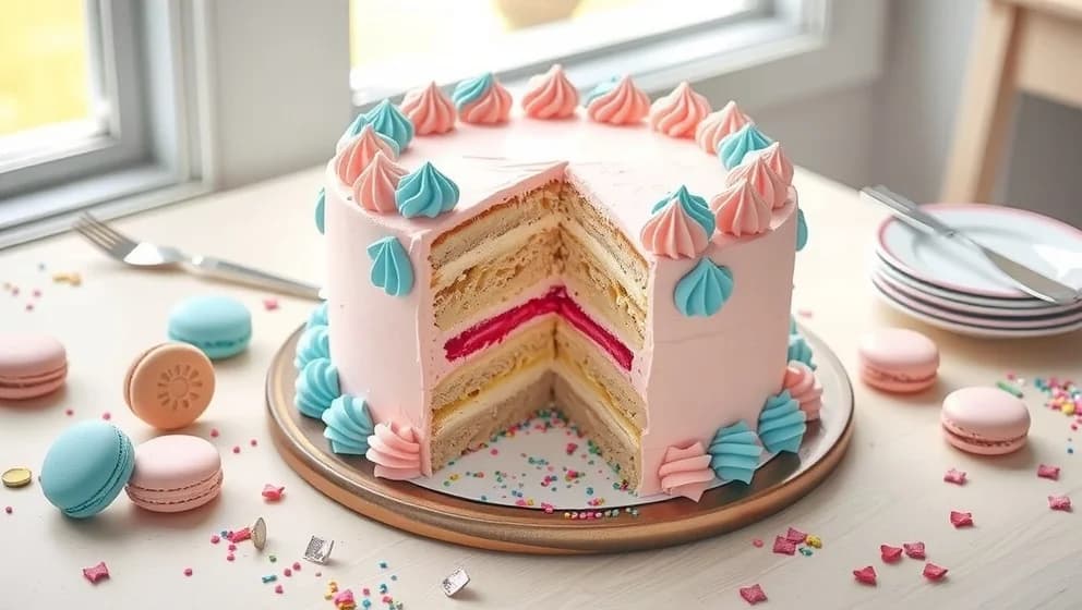 Gender reveal tårta som överraskar alla