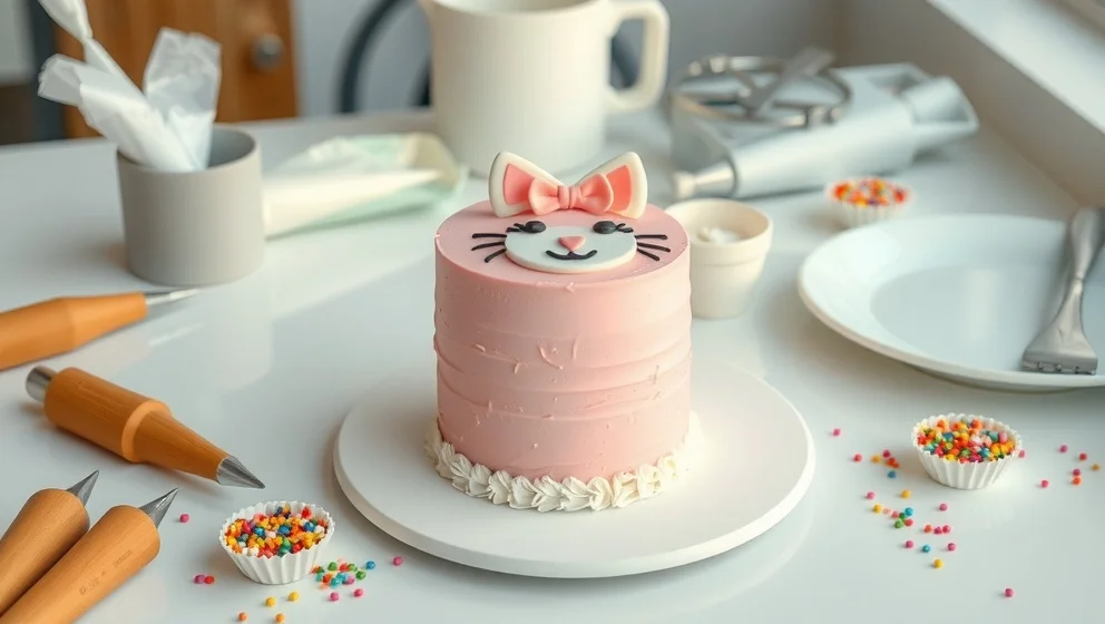 Hello Kitty tårta som blir alla lyckliga