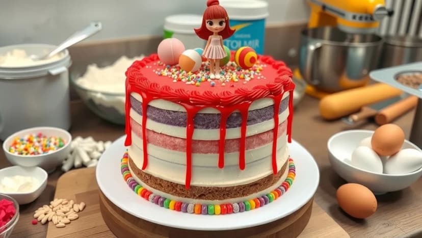 Pippi Långstrump tårta för barn och vuxna