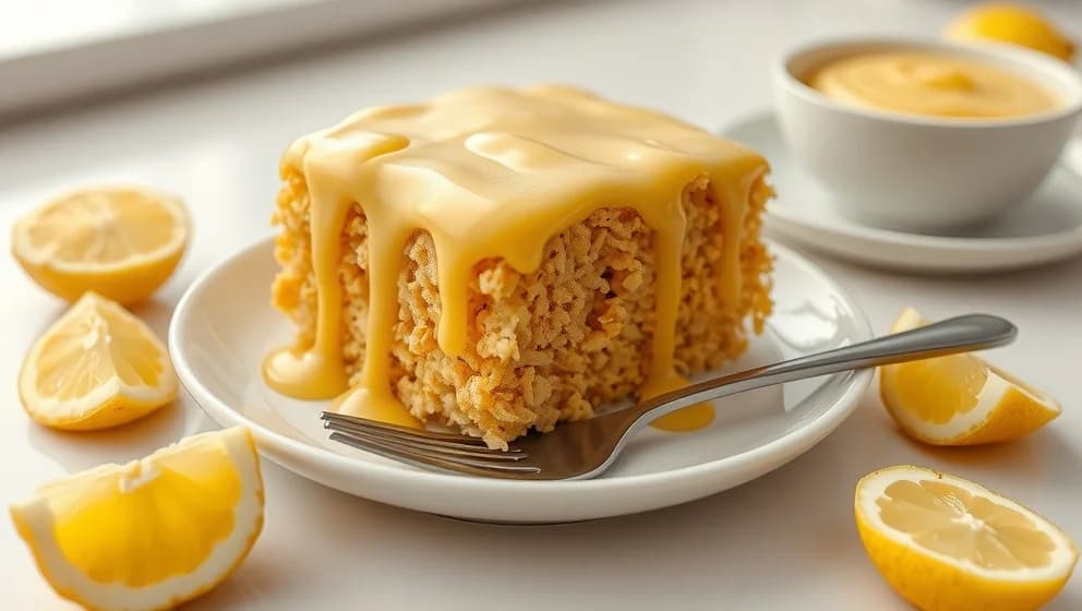 Rice Krispies tårta med lemon curd