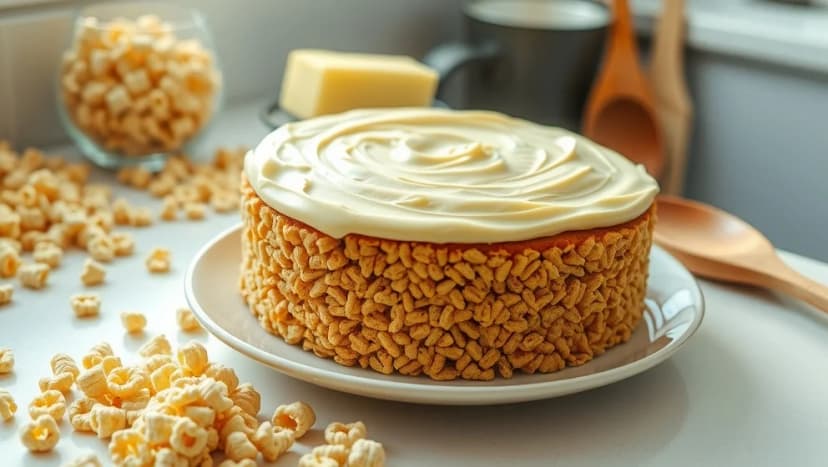Rice Krispies tårta med smörkräm recept