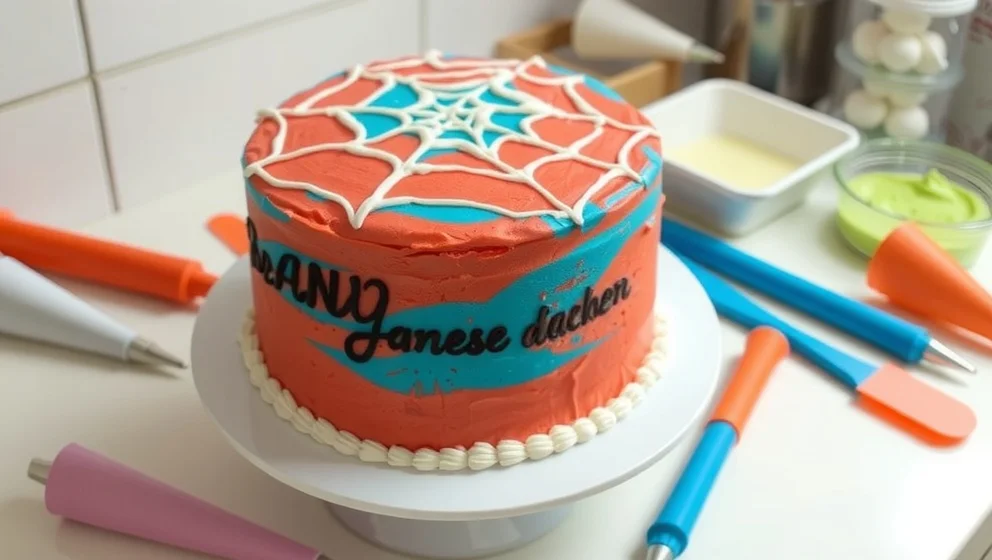 Så enkelt gör du en spiderman tårta hemma