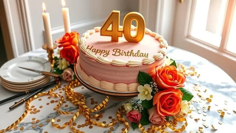 Hur bor man tårta på 40 års dagarna