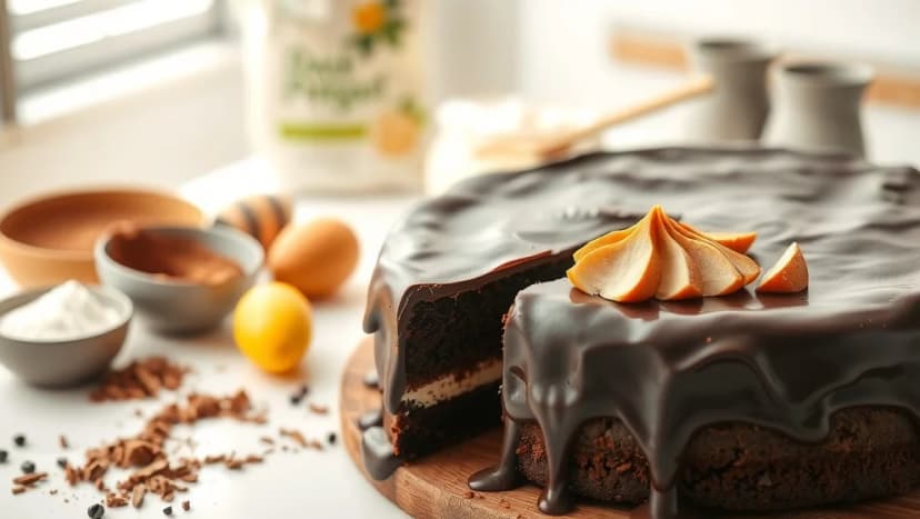 Tårta med chokladbotten som alla älskar