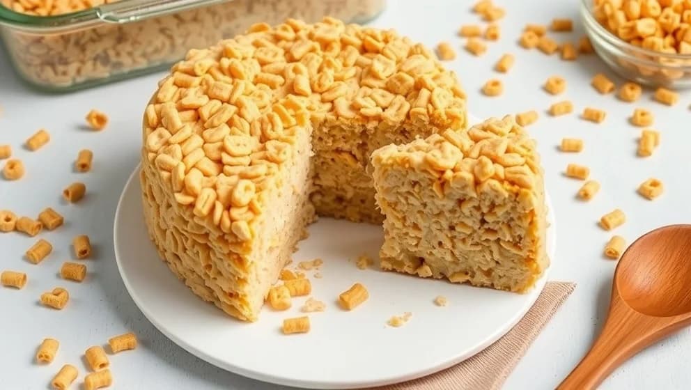 Tårta Rice Krispies som smakar himmel