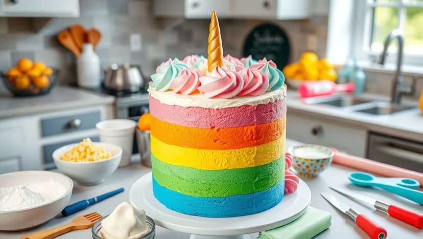 Unicorn tårta från ICA Maxi som alla älskar